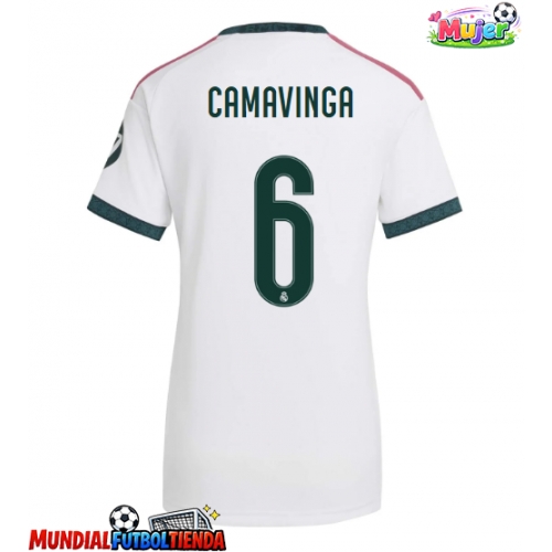 Camiseta Real Madrid Eduardo Camavinga #6 Primera Equipación Replica 2026-27 para mujer mangas cortas